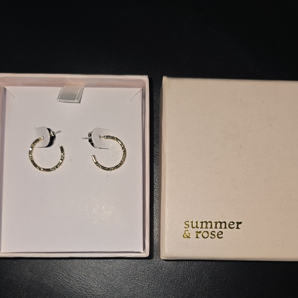 Summer & Rose Textured Gold Earrings
